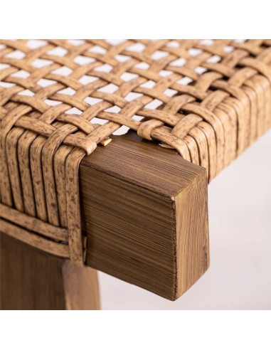 Taburete Warren de mimbre sintético detalle