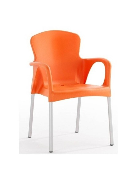Sillón Thor en polipropileno naranja