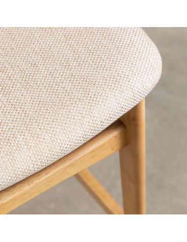 Taburete Ambrosio madera natural detalle