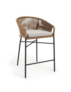 Taburete Ascensio cuerda beige