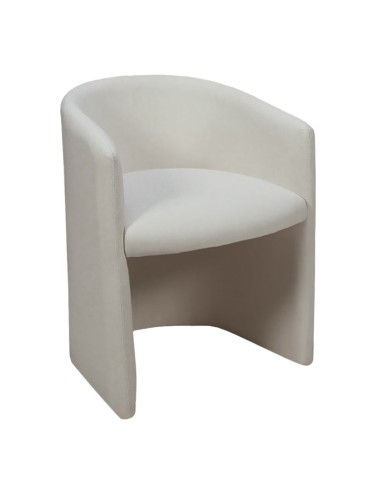 Butaca Taita polipiel blanca para albergues