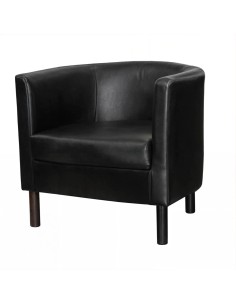 Butaca New polipiel negra