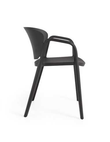 Sillón de inyección en polipropileno negro 2