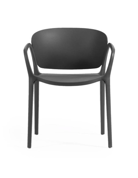 Sillón de inyección en polipropileno negro 3