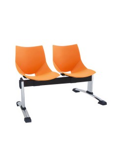 Bancada Shell 2 Plazas Pata T invertida negra 2