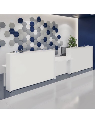 Mostrador Recepción Georgia Monocolor 1460 para grandes empresas