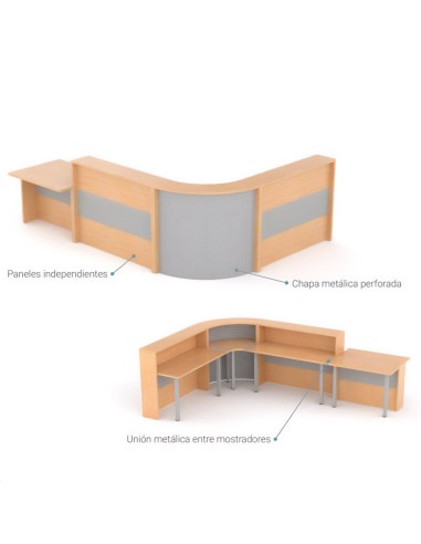 Mostrador Recepción Georgia Bicolor 1660