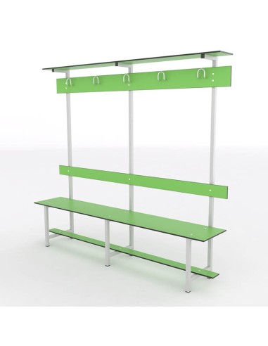 Banco Sencillo Respaldo Perchero y Sombrerero Compacto ideal pymes