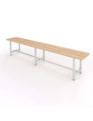 Banco Sencillo Pino para vestuarios de gimnasios