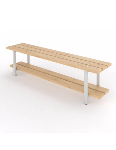 Banco Sencillo Zapatero Pino para gimnasios modernos