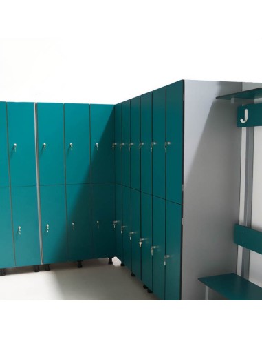 Taquilla 2P Melamina/Melamina para vestuarios de albergues