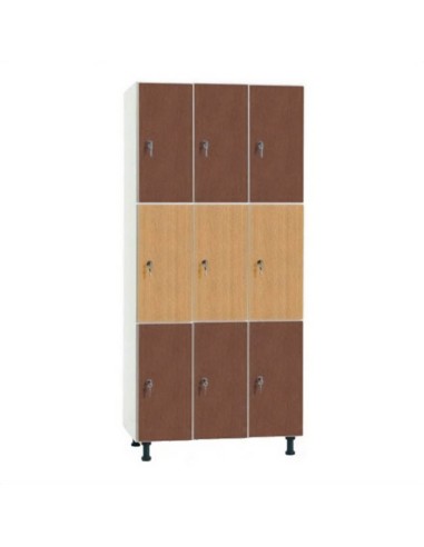 Taquilla 3P Melamina/Melamina para vestidores negocios