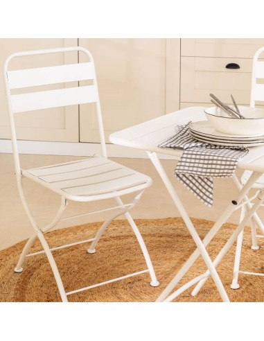 Silla metálica concesa blanca 2