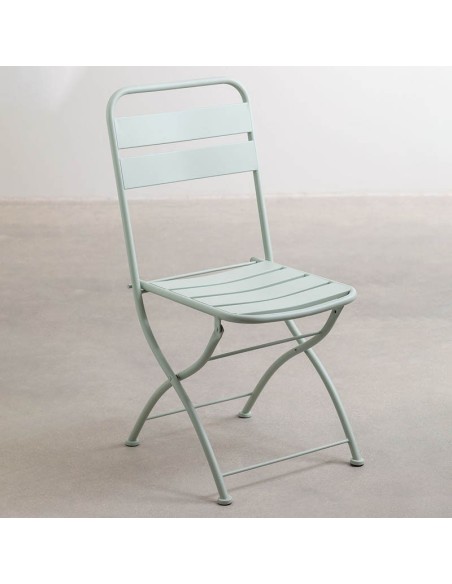 Silla metálica concesa verde Iceberg