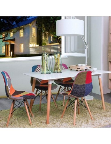 Mesa String WH 120x80 | Diseño Moderno y Versátil con Base de Haya