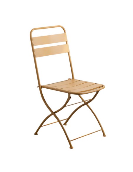 Silla metálica concesa mostaza