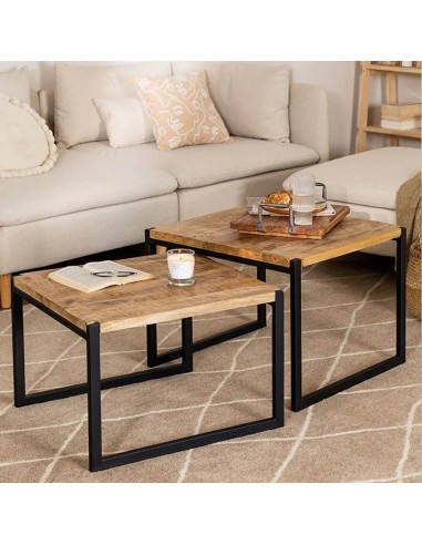 Conjunto Mesas Auxiliares de madera Camerino