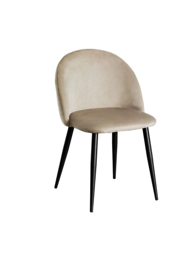 Silla Elvia Terciopelo marron trigo