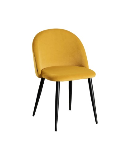 Silla Elvia Terciopelo mostaza