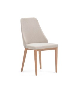 Silla Siroe chenilla beige para comedor