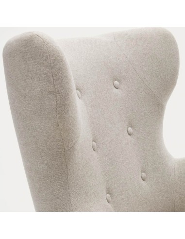Butaca Casiopea tela beige detalle