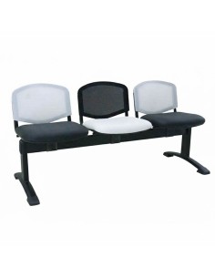 Bancada Goa 3P en polipropileno tres colores pata T negra