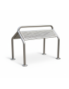 Banco Isquiático Rex Doble Inox | Apoyo urbano para dos usuarios