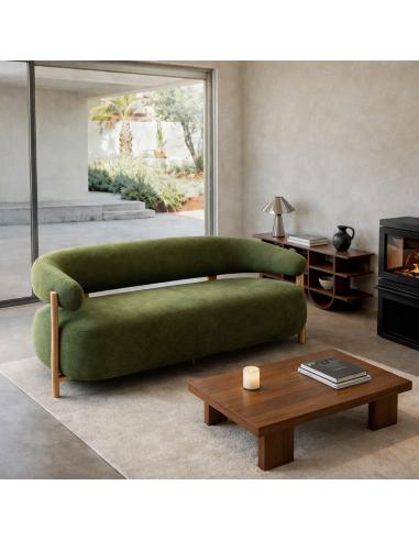Sofá Tulga chenilla verde