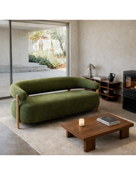 Sofá Tulga chenilla verde