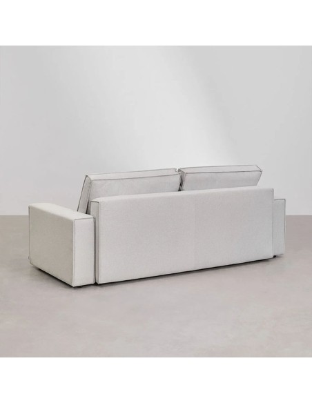 Sofá cama Wamba de 3 plazas Tela gris glacial