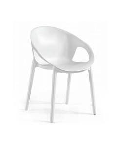 Sillón Azalea apilable polipropileno blanco