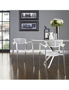 Sillón Córdoba apilable polipropileno blanco 2