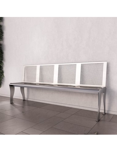 Banco M2 con  Respaldo en acero inoxidable 2