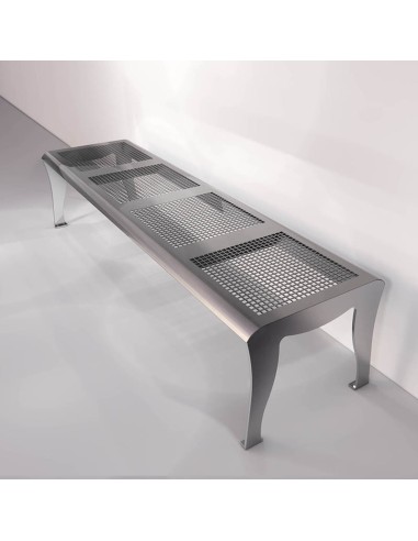 Banco M1 sin respaldo en acero inoxidable 2