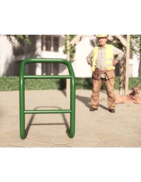 Banco isquiático simple epoxi verde 80×37×98 cm para descanso de pie