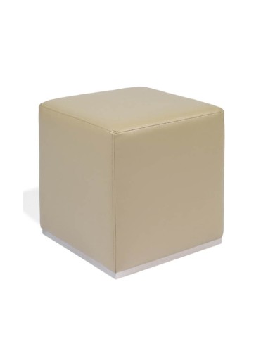 Puff Dero Cuadrado polipiel beige