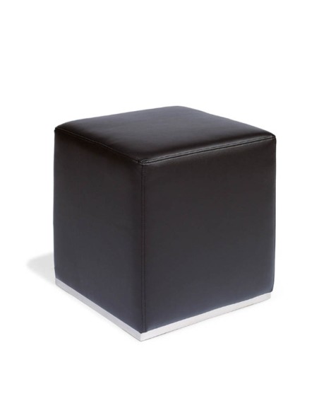 Puff Dero Cuadrado polipiel negro