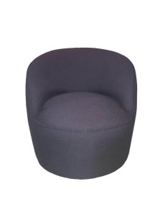 Puff Fisset polipiel gris