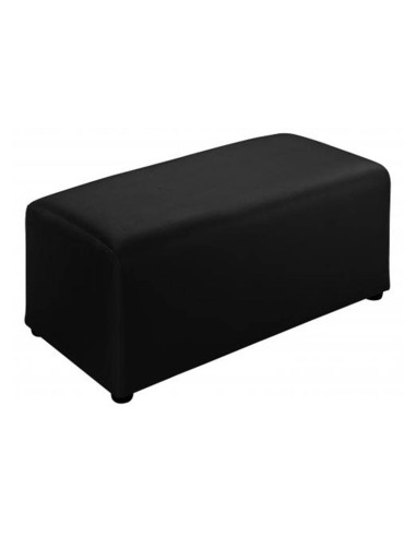 Puff Dero Rectangular polipiel negro