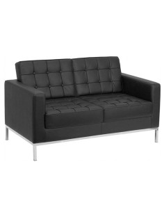 Sofá Buner 2plaza simipiel negro