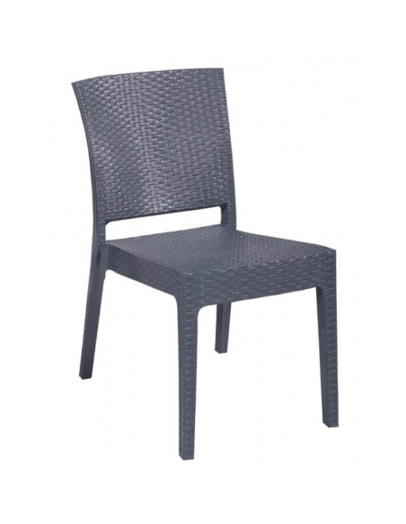 Silla de polipropileno gris Epaminondas