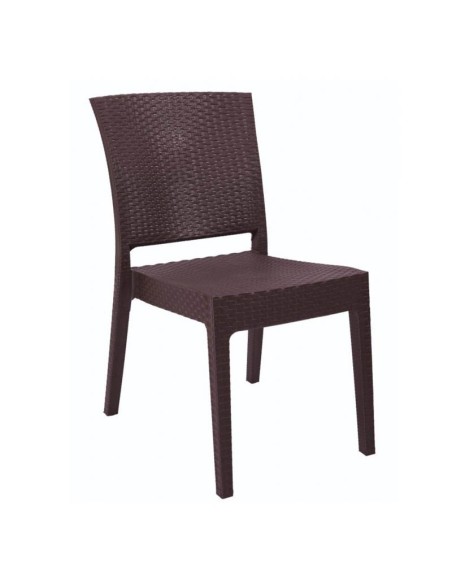 Silla de polipropileno marrón Epaminondas