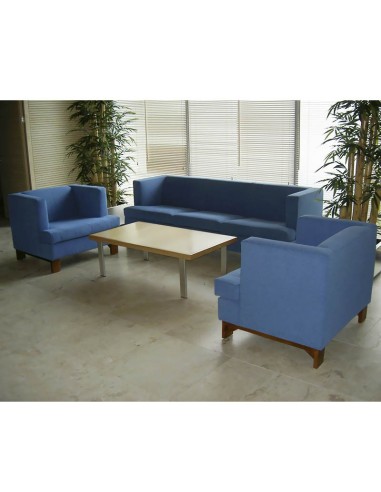 Sofá Adax en polipiel azul