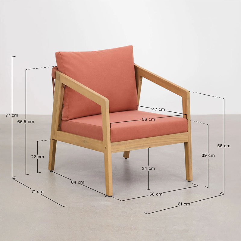 Butaca Theudis ideal para terrazas cubiertas