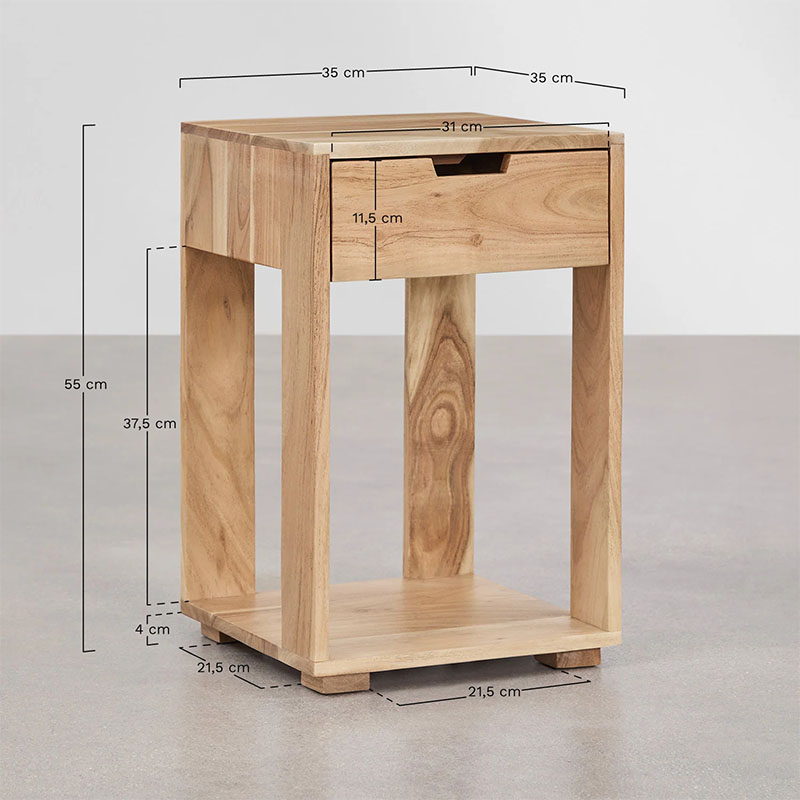 Mesita de noche económica y moderna