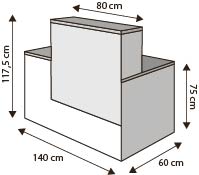 Dimensiones Mostrador