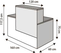 Dimensiones Mostrador