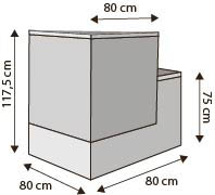 Dimensiones mostrador Stanley